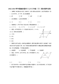 2022-2023学年福建省福州十九中八年级（下）期末数学试卷（含解析）