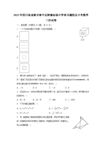 2023年四川省成都市青羊区树德实验中学东马棚校区中考数学二诊试卷（含解析）