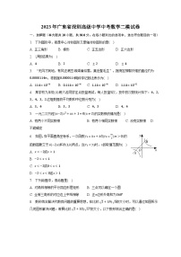 2023年广东省深圳高级中学中考数学二模试卷（含解析）