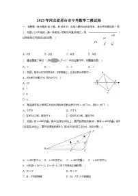 2023年河北省邢台市中考数学二模试卷(含解析)
