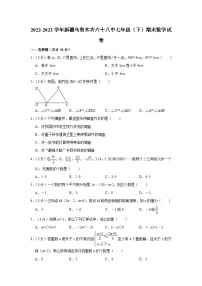 新疆乌鲁木齐市第六十八中学2022-2023学年下学期七年级期末数学试卷（含答案）