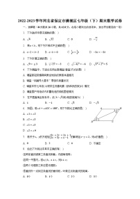 2022-2023学年河北省保定市满城区七年级（下）期末数学试卷（含解析）