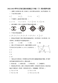 2022-2023学年江苏省无锡市滨湖区八年级（下）期末数学试卷（含解析）