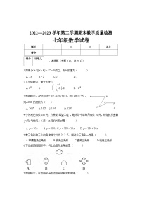 河北省邯郸市临漳县2022-2023学年七年级下学期期末考试数学试题