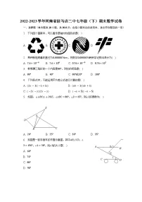 河南省驻马店二中2022-2023学年七年级下学期期末数学试卷