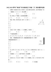 2022-2023学年广东省广州市海珠区八年级（下）期末数学试卷（含解析）