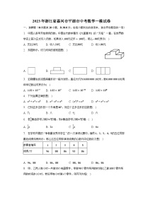 2023年浙江省嘉兴市平湖市中考数学一模试卷（含解析）