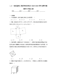 初中数学北师大版八年级上册2 一定是直角三角形吗练习