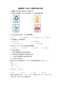 湘教版八年级上册数学期末试卷--(含答案)