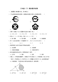 湘教版八年级下学期期末数学试卷---含答案 (2)
