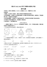 四川省雅安市2022-2023学年七年级下学期期末数学试题（含答案）