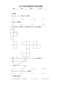 2023年四川省雅安市中考数学真题（含解析）