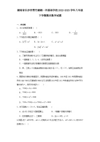 湖南省长沙市青竹湖湘一外国语学校2022-2023学年八年级下学期期末数学试题