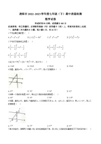 辽宁省锦州市凌海市2022-2023学年七年级下学期期中数学试题（含答案）