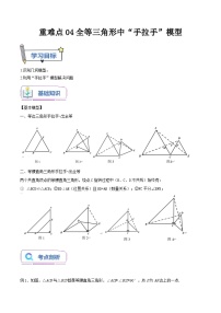 重难点04全等三角形中“手拉手”模型-2023年新八年级数学暑假精品课（苏科版）