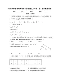 河南省商丘市柘城县2022-2023学年八年级下学期期末数学试卷(含答案)