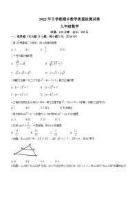 湖南省衡阳市衡南县2022-2023学年九年级上学期期末数学试题（含答案）