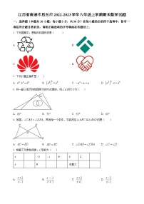 人教版·江苏省南通市启东市2022-2023学年八年级上学期期末数学试题