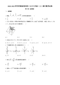 北师版·河南省郑州市金水区 2022-2023学年河南省郑州四十七中八年级（上）期中数学试卷