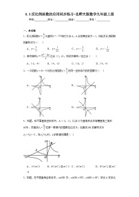 初中数学北师大版九年级上册3 反比例函数的应用随堂练习题