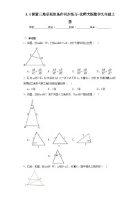 数学4 探索三角形相似的条件随堂练习题