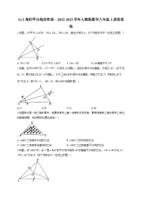 人教版八年级上册第十二章 全等三角形12.3 角的平分线的性质练习