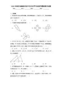 2023年陕西省榆林市初中学业水平考试联考模拟数学试题（含解析）