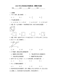 2023年江苏省宿迁市泗阳县二模数学试题（含解析）