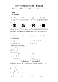 2023年河南省驻马店市上蔡县一模数学试题（含解析）