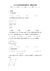 2023年河南省南阳市镇平县一模数学试题（含解析）