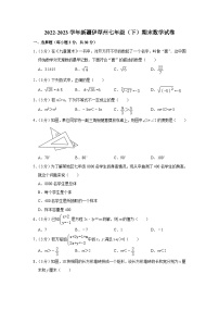 新疆伊犁州2022-2023学年七年级下学期期末数学试卷(含答案)