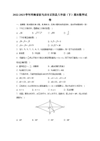 2022-2023学年河南省驻马店市正阳县八年级（下）期末数学试卷（含解析）