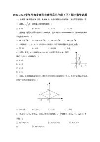 2022-2023学年河南省南阳市唐河县八年级（下）期末数学试卷（含解析）