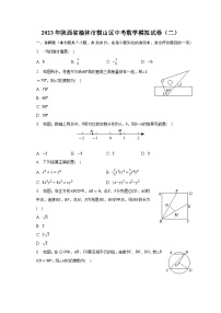 2023年陕西省榆林市横山区中考数学模拟试卷（二）（含解析）