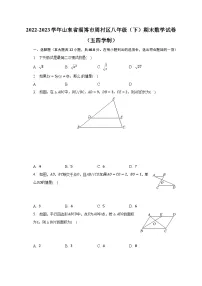 2022-2023学年山东省淄博市周村区八年级（下）期末数学试卷（五四学制）（含解析）