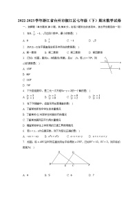 2022-2023学年浙江省台州市椒江区七年级（下）期末数学试卷（含解析）