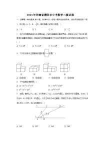 2023年河南省濮阳市中考数学二模试卷（含解析）