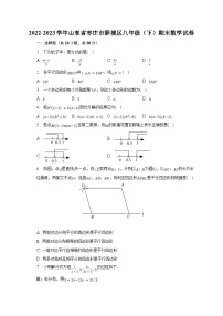 2022-2023学年山东省枣庄市薛城区八年级（下）期末数学试卷（含解析）