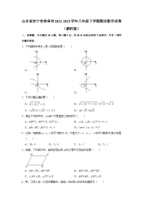 山东省济宁市曲阜市2022-2023学年八年级下学期期末考试数学试卷（含答案）