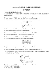 甘肃省酒泉市2022-2023学年七年级下学期期末数学试题（含答案）