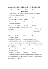 2022-2023学年重庆市巴南区八年级（下）期末数学试卷（含解析）