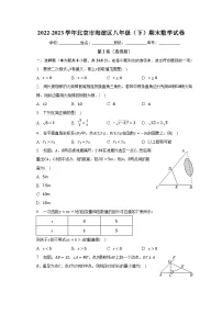 2022-2023学年北京市海淀区八年级（下）期末数学试卷（含解析）