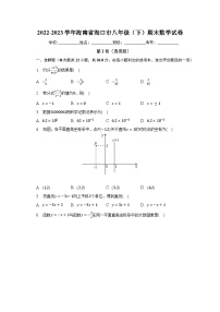 2022-2023学年海南省海口市八年级（下）期末数学试卷（含解析）