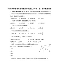 2022-2023学年江苏省淮安市淮安区八年级（下）期末数学试卷（含解析）