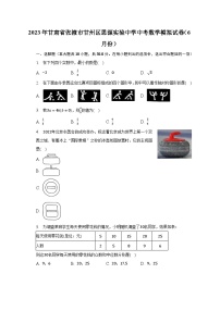 2023年甘肃省张掖市甘州区思源实验中学中考数学模拟试卷（6月份）（含解析）