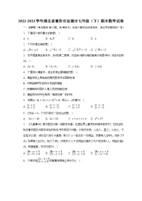 2022-2023学年湖北省襄阳市宜城市七年级（下）期末数学试卷（含解析）