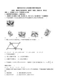 江西省赣州市经开区2022-2023学年七年级下学期期中数学试题(无答案)