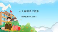 初中数学湘教版九年级上册4.3 解直角三角形优秀课件ppt