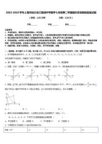 2022-2023学年上海市民办张江集团中学数学七年级第二学期期末质量跟踪监视试题含答案