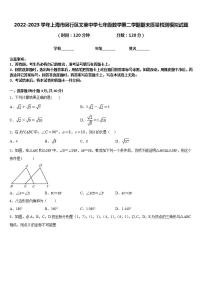 2022-2023学年上海市闵行区文莱中学七年级数学第二学期期末质量检测模拟试题含答案